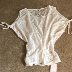 Cupshe white cold shoulder cover up